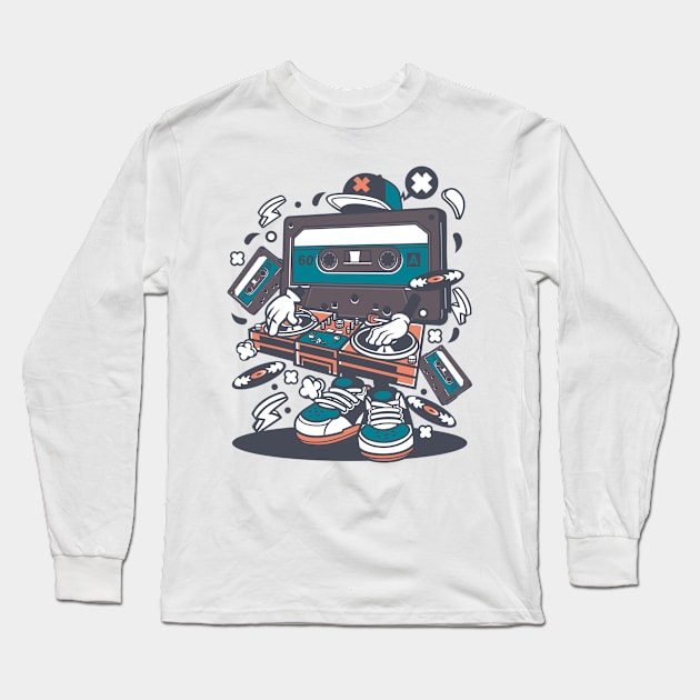 Cassette figure DJ Long Sleeve T-Shirt by ShirtyLife